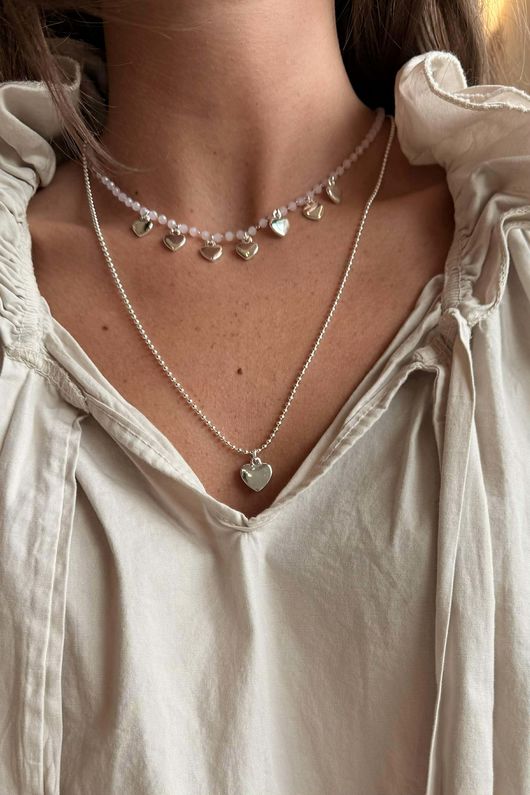 Free Spirit Forevermore Double Necklace Silver Pink - 